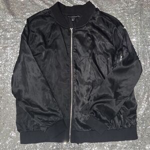 Signature Studio Shiny Black Bomber Jacket